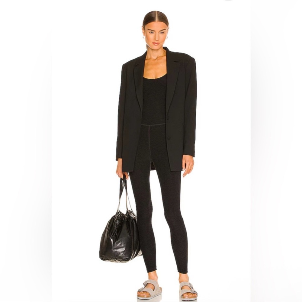 Beyond Yoga Uplevel Space Dye Midi Jumpsuit in Darkest Night